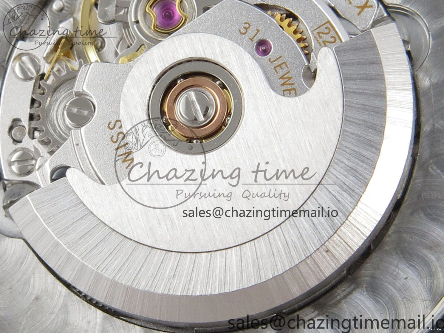 MiroTime 0114 DateJust 31 278274 THBF 1:1 Best Edition 904L Steel Purple Roman Dial on SS Jubilee Bracelet HZ Cal. Breathable 43